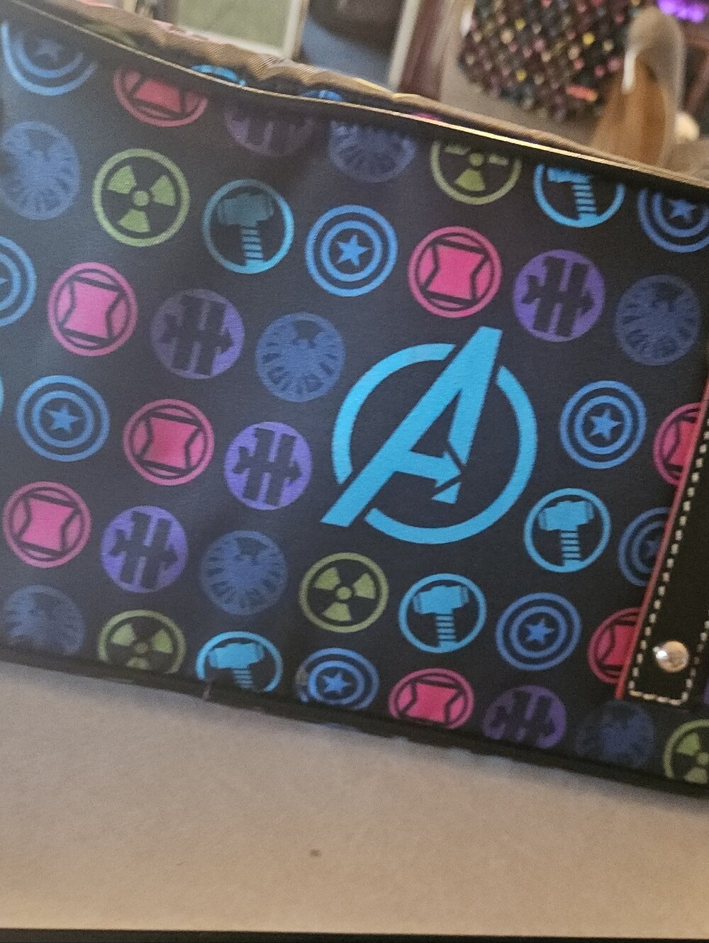 Dooney &Bourke Multicolor Avengers Symbol Tote Bag - Women's Shoulder Bag - Picture 7 of 9